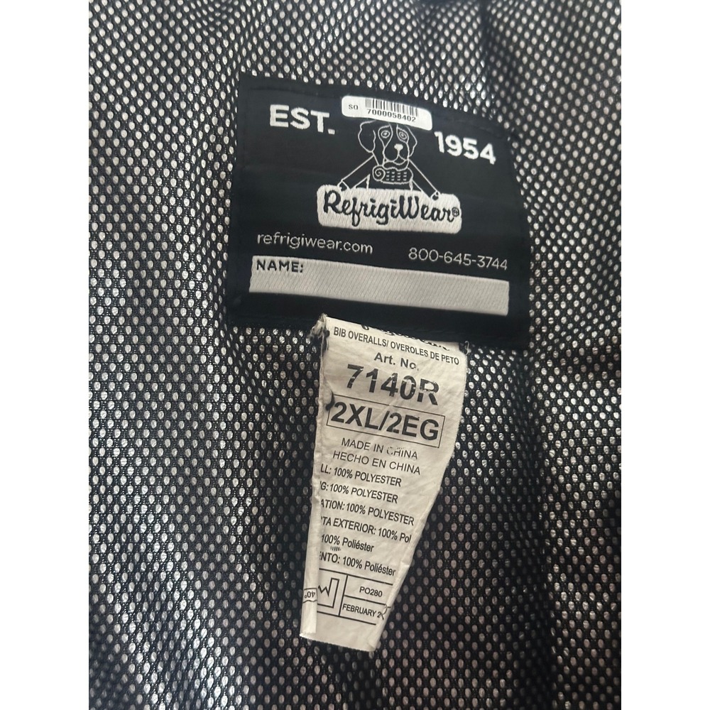 RefrigiWear Mens PolarForce Bib Overalls Grey Black Insulated Workwear 7140R 2XL - Picture 3 of 5